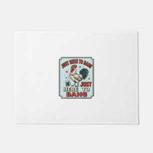 Funny Rooster Vintage Engraving Shirt Design (2)_1 Doormat