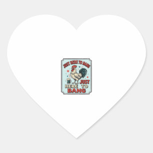 Funny Rooster Vintage Engraving Shirt Design (2)_1 Heart Sticker