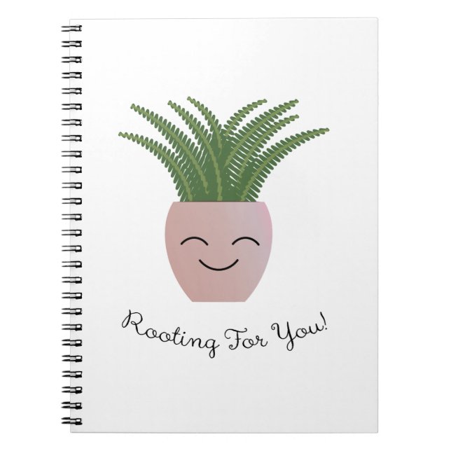 Funny Rooting for You Fern Notebook (Front)