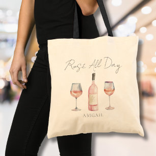 Funny Rosé All Day Wine Lover Tote Bag