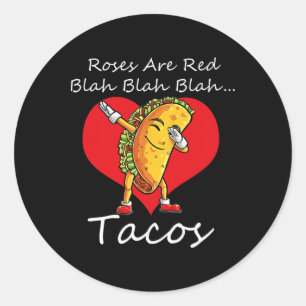 Funny Roses Are Red Blah Classic Round Sticker