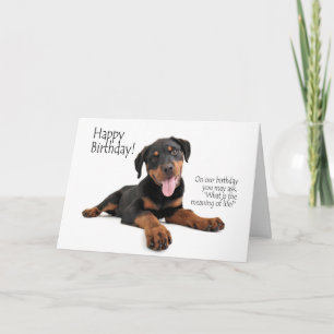 Funny Rottie Birthday Card