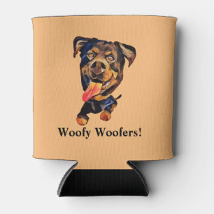 Funny Rottweiler Dog Can Cooler