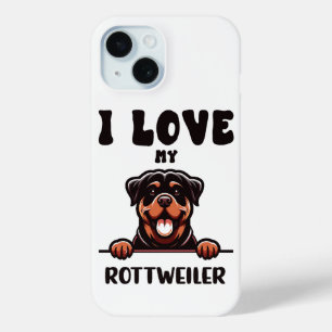Funny Rottweiler Dog iPhone 15 Case