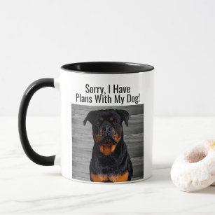 Funny Rottweiler Plans With Dog Animal Mug