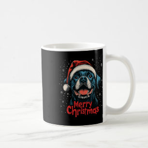 Funny Rottweiler Santa Merry Christmas Rottie Love Coffee Mug