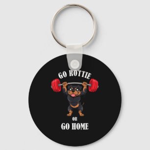 Funny Rottweiler Workout Shirt Rottie Fitness Gym Key Ring