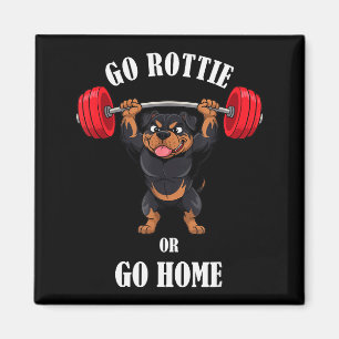 Funny Rottweiler Workout Shirt Rottie Fitness Gym Magnet