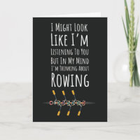 Funny Rower Cards Rowing Crew Sport Women Boat 