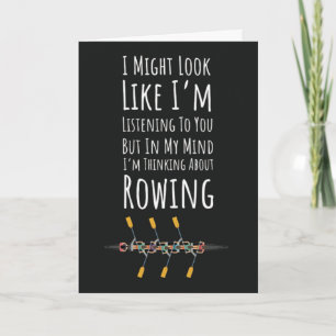 Funny Rower Cards Rowing Crew Sport Women Boat 