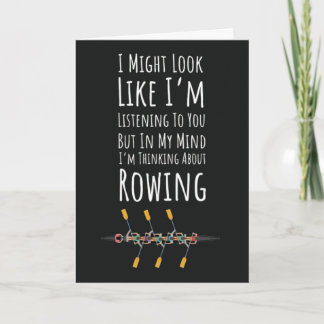 Funny Rower Cards Rowing Crew Sport Women Boat 