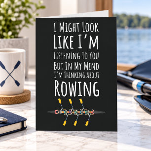 Funny Rower Cards Rowing Crew Sport Women Boat
