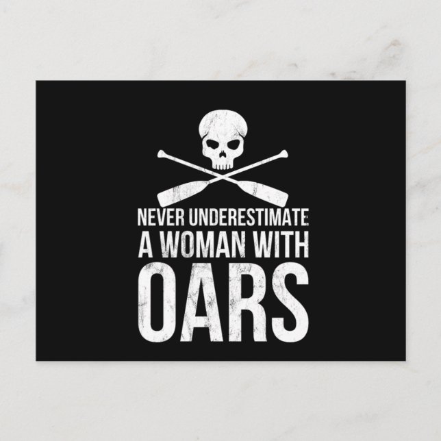 Funny Rowing Canoeing Gift Kayak Rafting Postcard (Front)