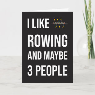Funny Rowing Cards Boat Rowers Racing Oars