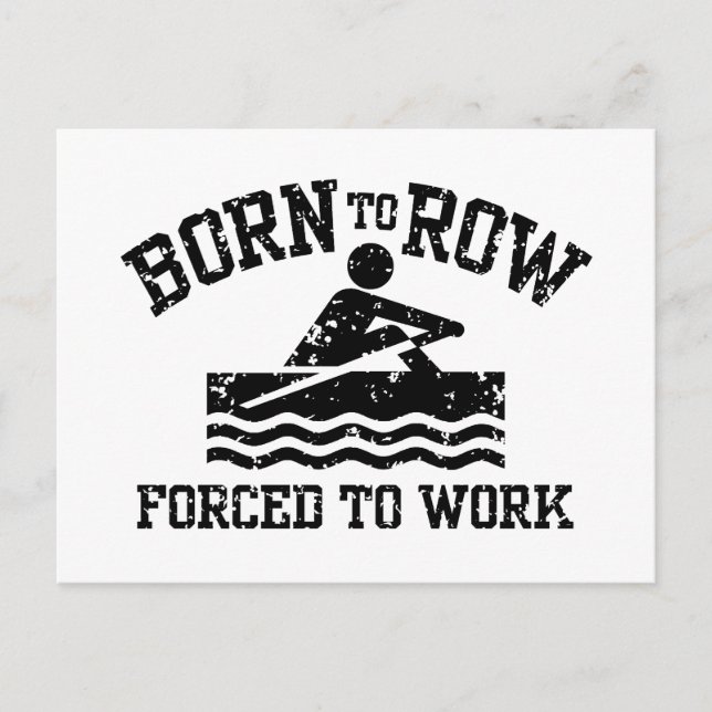 Funny Rowing Postcard (Front)