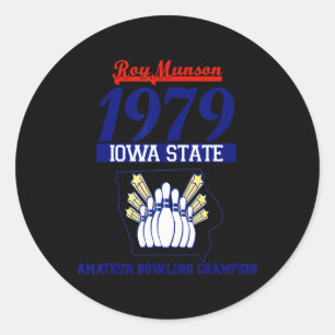 Funny Roy Munson King Pin Bowling T Shirt 1 Classic Round Sticker