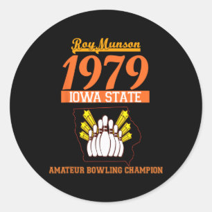 Funny Roy Munson King Pin Bowling T Shirt 2 Classic Round Sticker