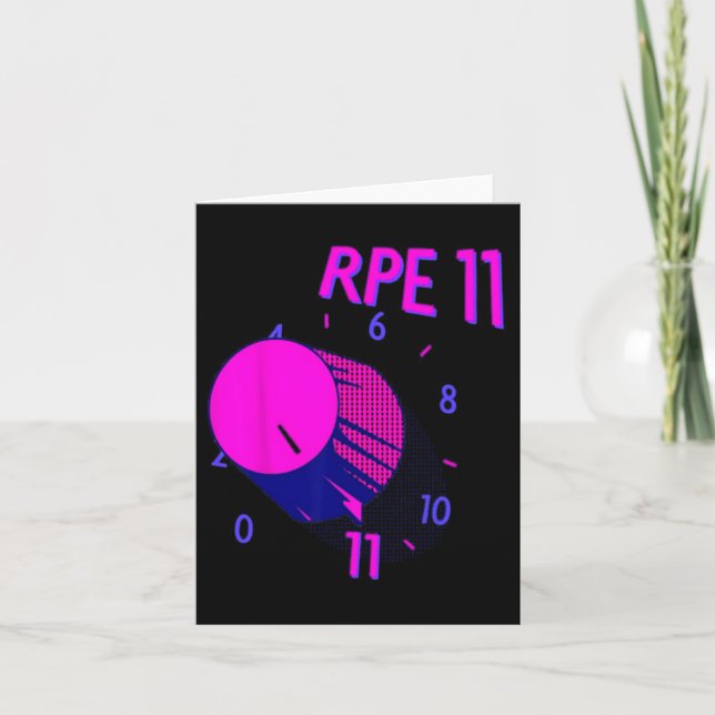 Funny Rpe 11 Weightlifting Bodybuilding Fitness Gy Card (Front)