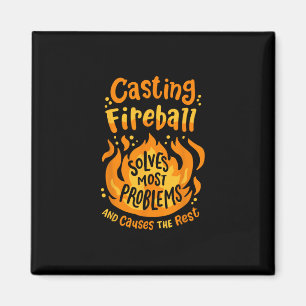 Funny Rpg Gamer Nerdy Casting Firell Solves Most P Magnet