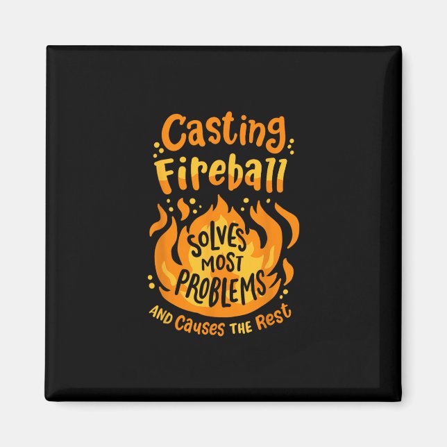 Funny Rpg Gamer Nerdy Casting Firell Solves Most P Magnet (Front)