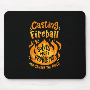 Funny Rpg Gamer Nerdy Casting Firell Solves Most P Mouse Pad