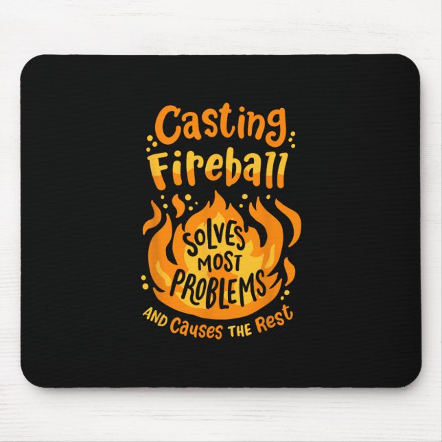 Funny Rpg Gamer Nerdy Casting Firell Solves Most P Mouse Pad (Front)