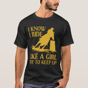 Funny Rrel Racing Gift For Women Girls Horse Racer T-Shirt
