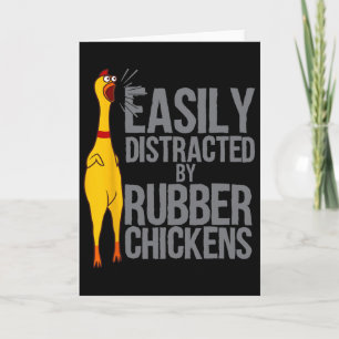 Funny Rubber Chicken Art For Men Women Giant Rubbe Card