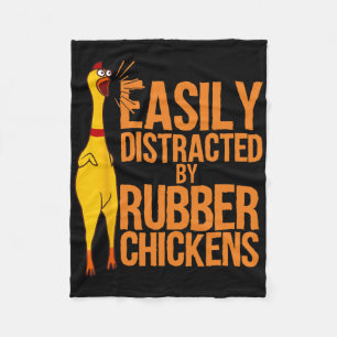 Funny Rubber Chicken Art For Men Women Giant Rubbe Fleece Blanket