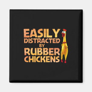Funny Rubber Chicken Art For Men Women Giant Rubbe Magnet