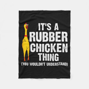 Funny Rubber Chicken Gift Men Women Rubber Chicken Fleece Blanket