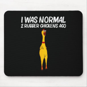 Funny Rubber Chicken Gift Men Women Rubber Chicken Mouse Pad