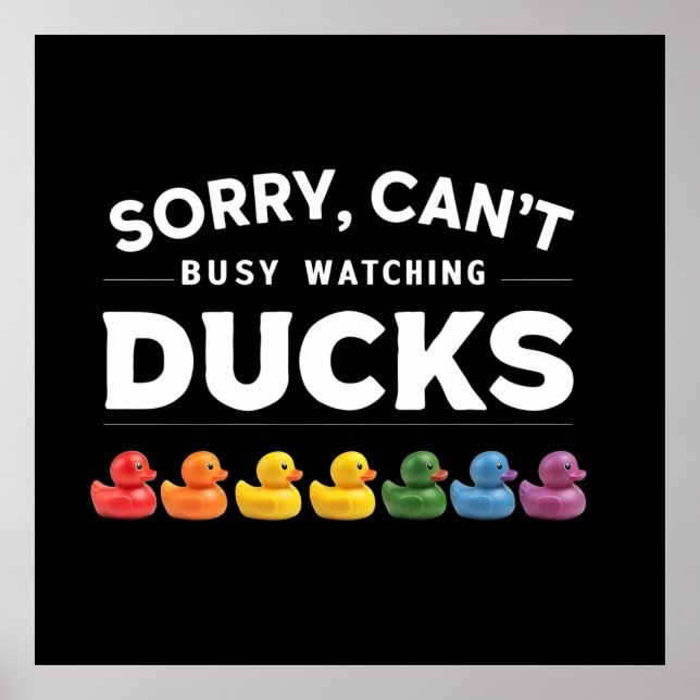 Funny Rubber Duck Lover Design Poster (Front)