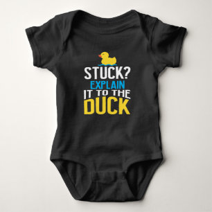 Funny Rubber Duck Programming Bug Debugging Humor Baby Bodysuit