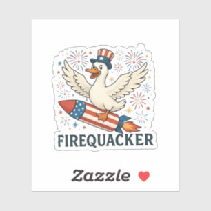 Funny Rubber Duck USA Patriotic Firequacker 4th