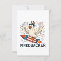 Funny Rubber Duck USA Patriotic Firequacker 4th