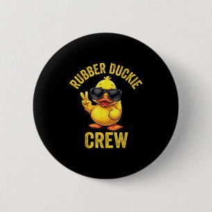 Funny Rubber Duckie Crew Cruise Rubber Duck 6 Cm Round Badge