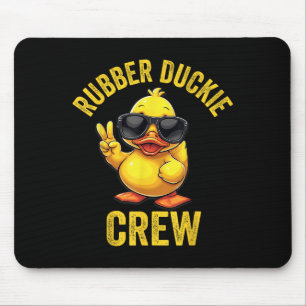 Funny Rubber Duckie Crew Cruise Rubber Duck Mouse Pad