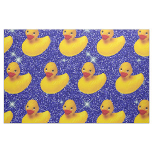 Funny Rubber Ducks Yellow Duckie Farm Animal Lover Fabric
