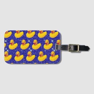 Funny Rubber Ducks Yellow Duckie Farm Animal Lover Luggage Tag