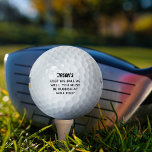 Funny Rubbish at Golf Personalised Golf Balls<br><div class="desc">Stand out on the green with our custom golf balls that deliver top-grade performance and a hefty dose of humour! Personalised with your name, these balls declare, 'lost his ball as well, you must be rubbish at golf too?' Have a laugh while you swing and make your golf game a...</div>