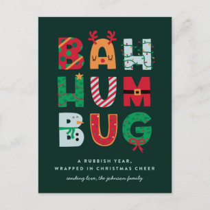 Funny Rubbish Bah Humbug Holiday Card