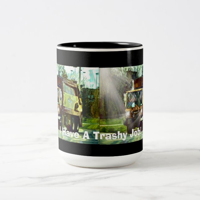 FUNNY RUBBISH TRUCK DRIVER'S COFFEE MUGS (Center)