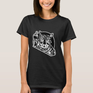 Funny Rude Cat Giving The Middle Finger T-Shirt