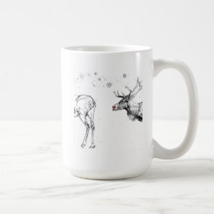 Funny Rudolf Reindeer Christmas Love Coffee Mug