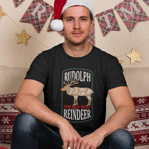 Funny Rudolph Cartoon - The Red Meat Reindeer T-Shirt