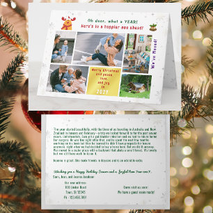 Funny Rudolph Oh Deer We've Moved 5 Photos Modern  Card