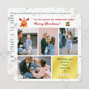 Funny Rudolph Peace Love Joy Photos Elegant Merry Holiday Card