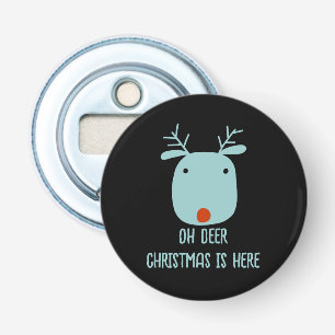 Funny Rudolph the Red-Nosed Reindeer Christmas Bottle Opener