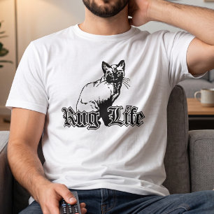 Funny Rug Life Cat Meme Parody T-Shirt